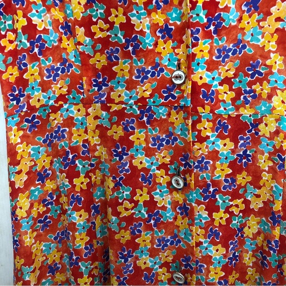 NWT Caroline Constas Bel Silk Ditsy Floral Button Up Boho Maxi Dress - Picture 8 of 10